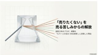 「売りたくない」を売る苦しみから、自分を解放しよう。接客25年のプロが、経験を「もう一人の自分（Web資産）」に変換した理由 