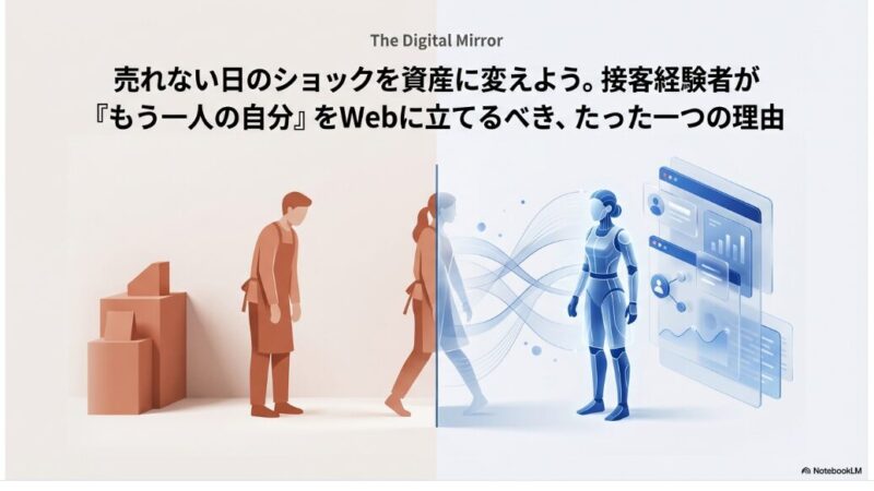売れない日のショックを資産に変えよう。接客経験者が『もう一人の自分』をWebに立てるべき、たった一つの理由 