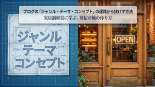 ブログのジャンル・テーマ・コンセプトの違い｜実店舗で考えると分かりやすい 