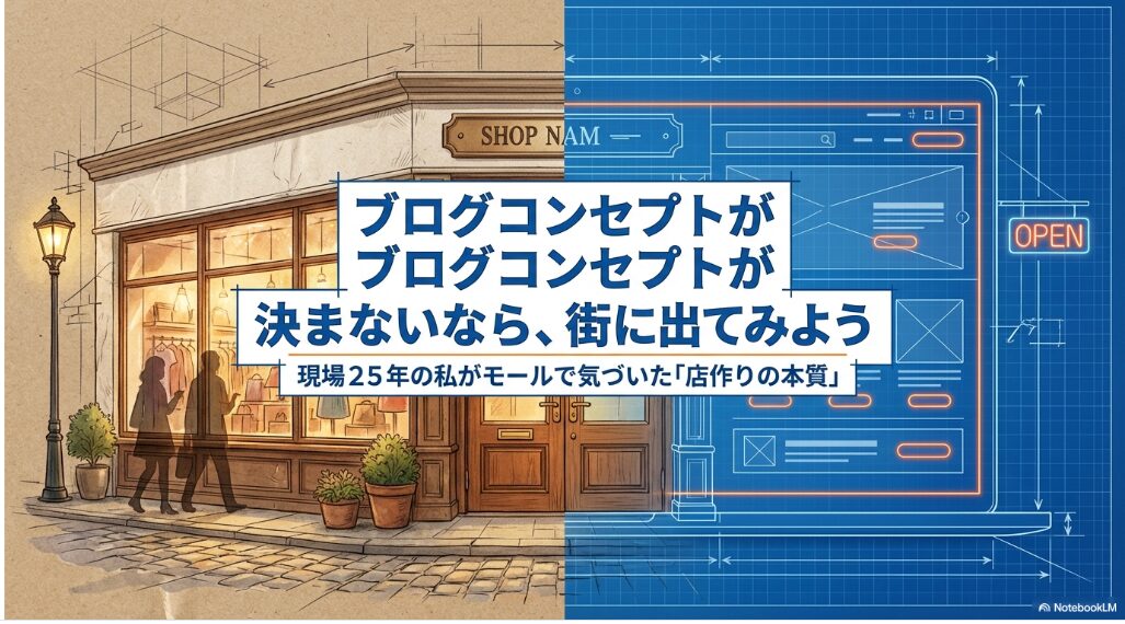 　ブログコンセプトが決まらない時の「店作り」の視点｜接客25年のプロがモールで気づいた本質