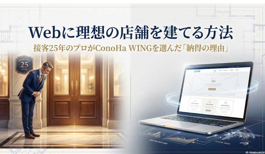 ConoHa WINGを接客25年のプロが選んだ「納得の理由」｜Webに理想の店舗を建てる方法