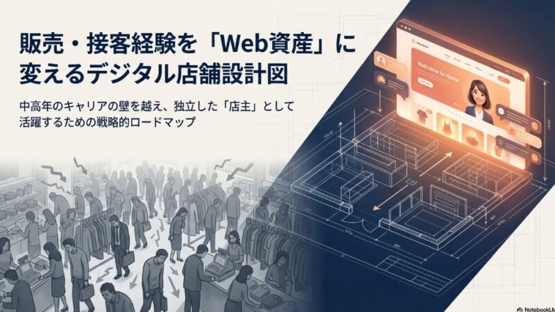 販売・接客の中高年転職は難しい？悔やむ前に経験をWeb資産に変えて、店主として活躍する方法 