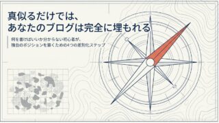 真似るだけではブログは埋もれる｜何を書けばいいか分からない初心者が出来る差別化戦略の4つのステップ 