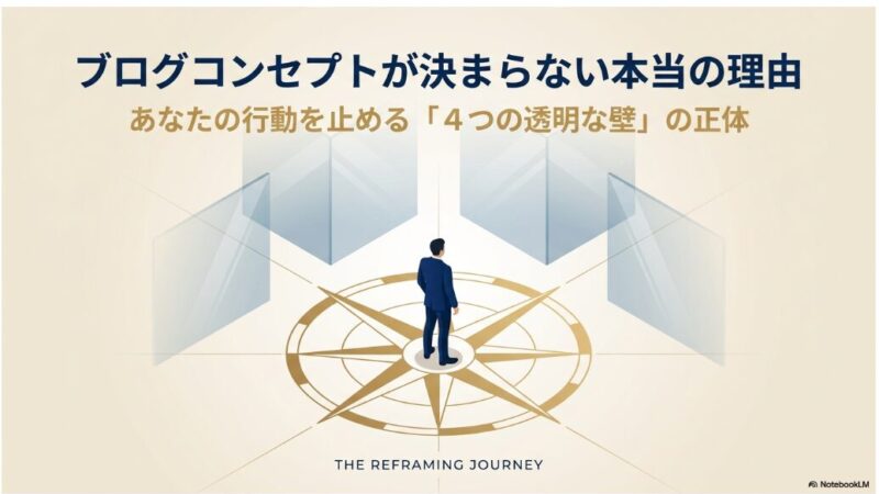【ブログコンセプトが決まらない本当の理由】あなたが決め方を学んでも手が止まる４つの理由