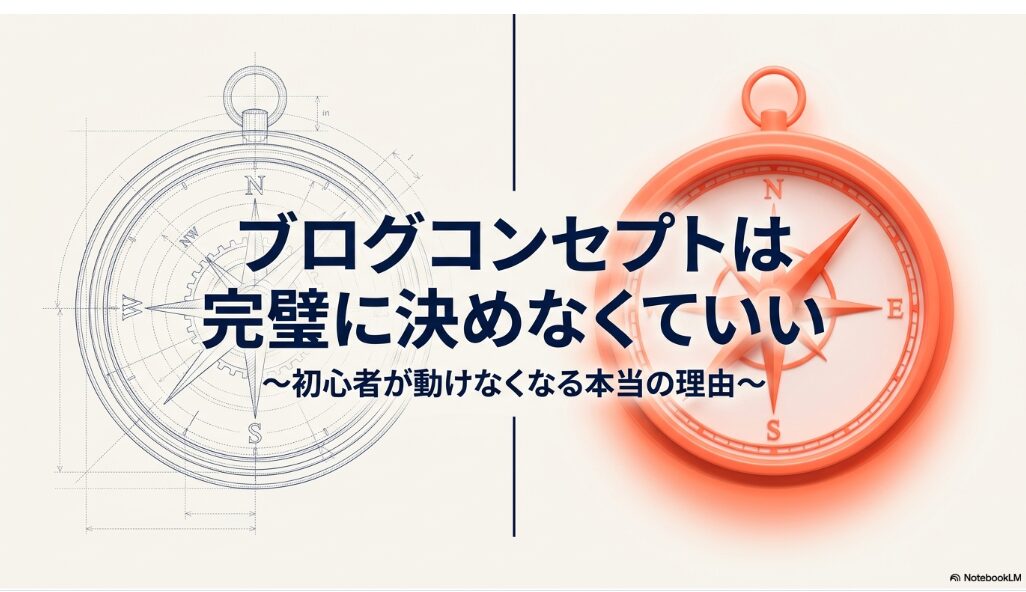ブログコンセプトは仮決めでいい理由｜決められない初心者が前に進めない本当の原因