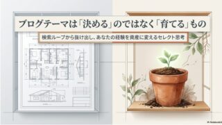 ブログテーマが決まらない初心者へ｜運営しながら育てるテーマの考え方 