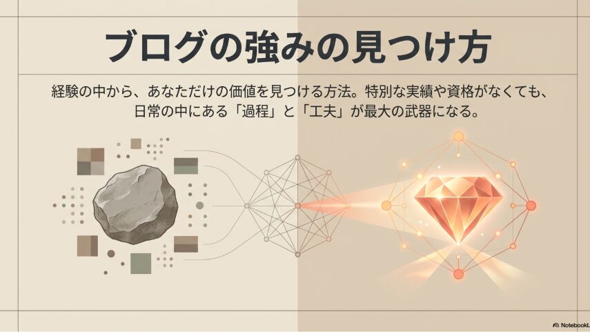 ブログの強みの見つけ方｜経験の中からあなただけの価値を見つける方法