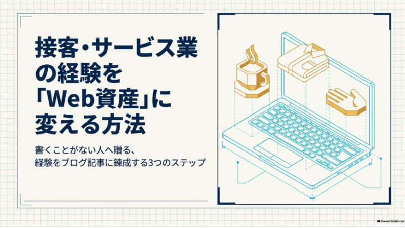 接客・サービス業の経験をブログ記事に変える方法｜書くことがない人へ3ステップ解説 